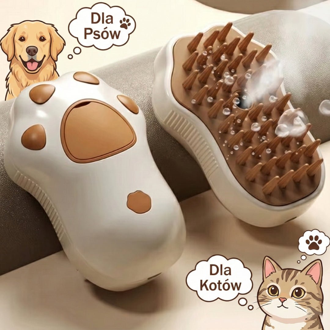 Parowa szczotka kąpielowa dla psa i kota - CutePET